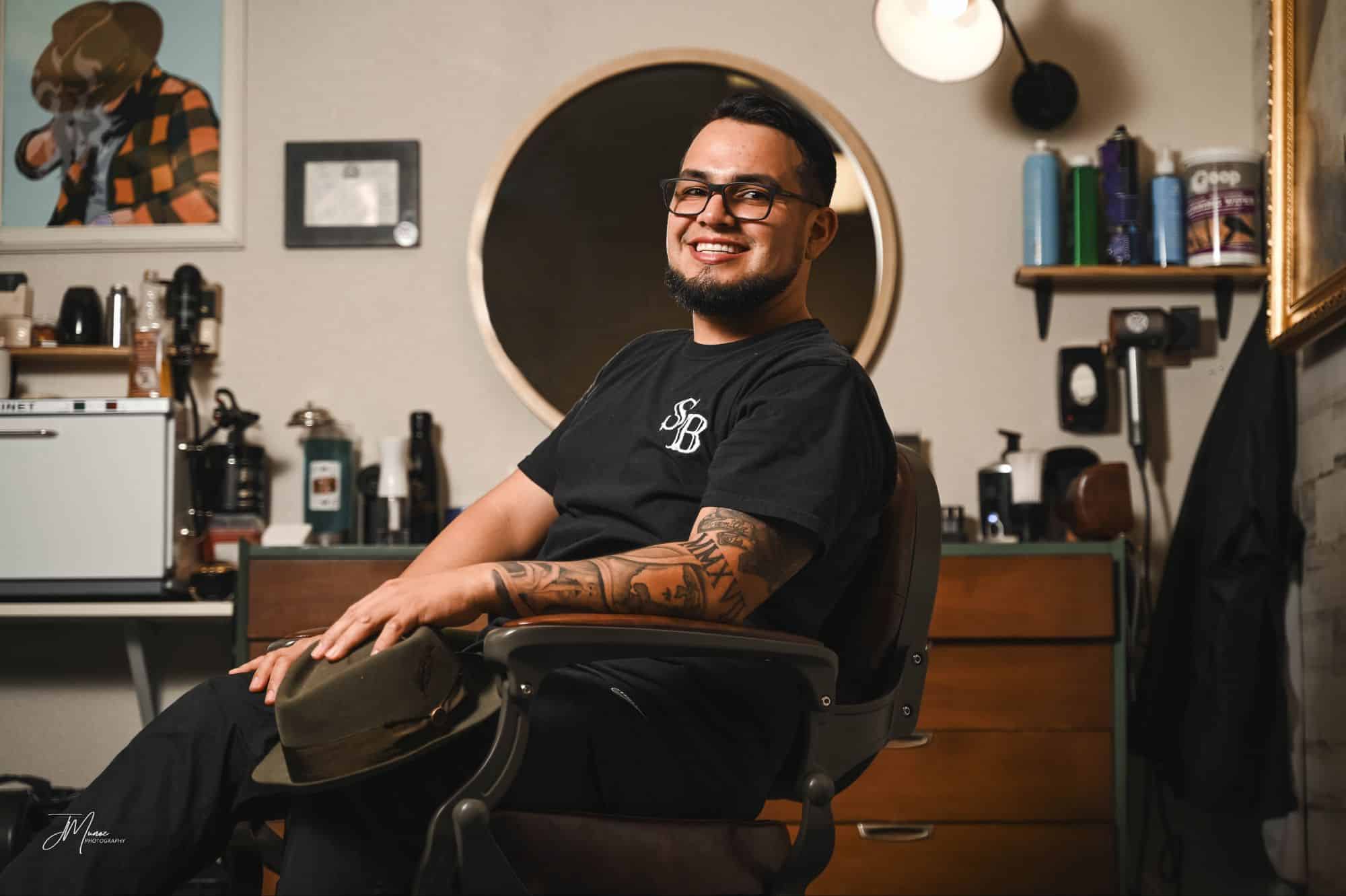 Miguel, barber at Señor Brims Barbershop in Allen TX